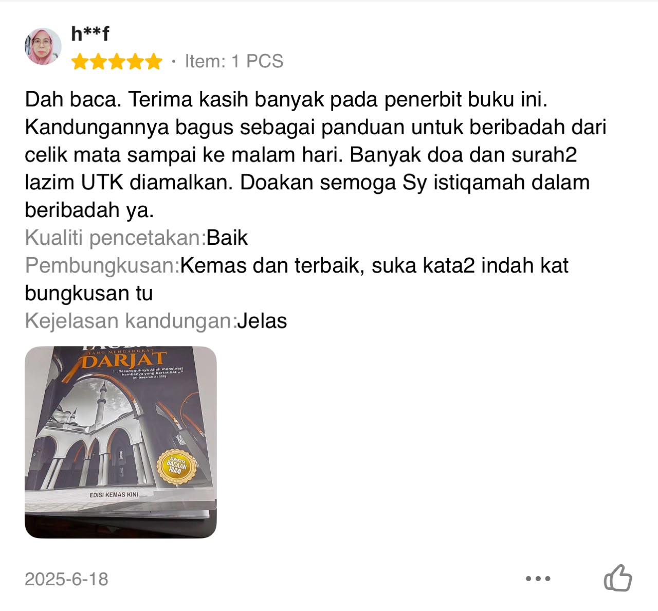 Testimoni pembeli 1